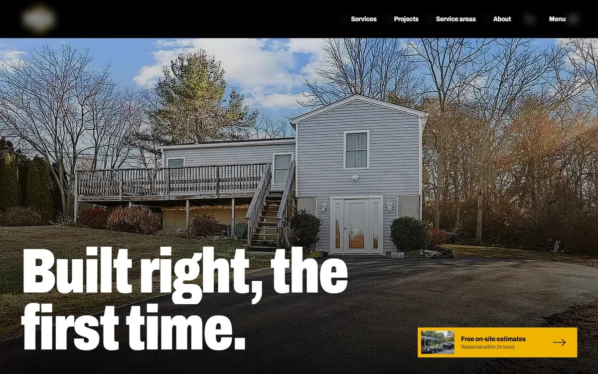 Renovation contractor website built in New Haven County